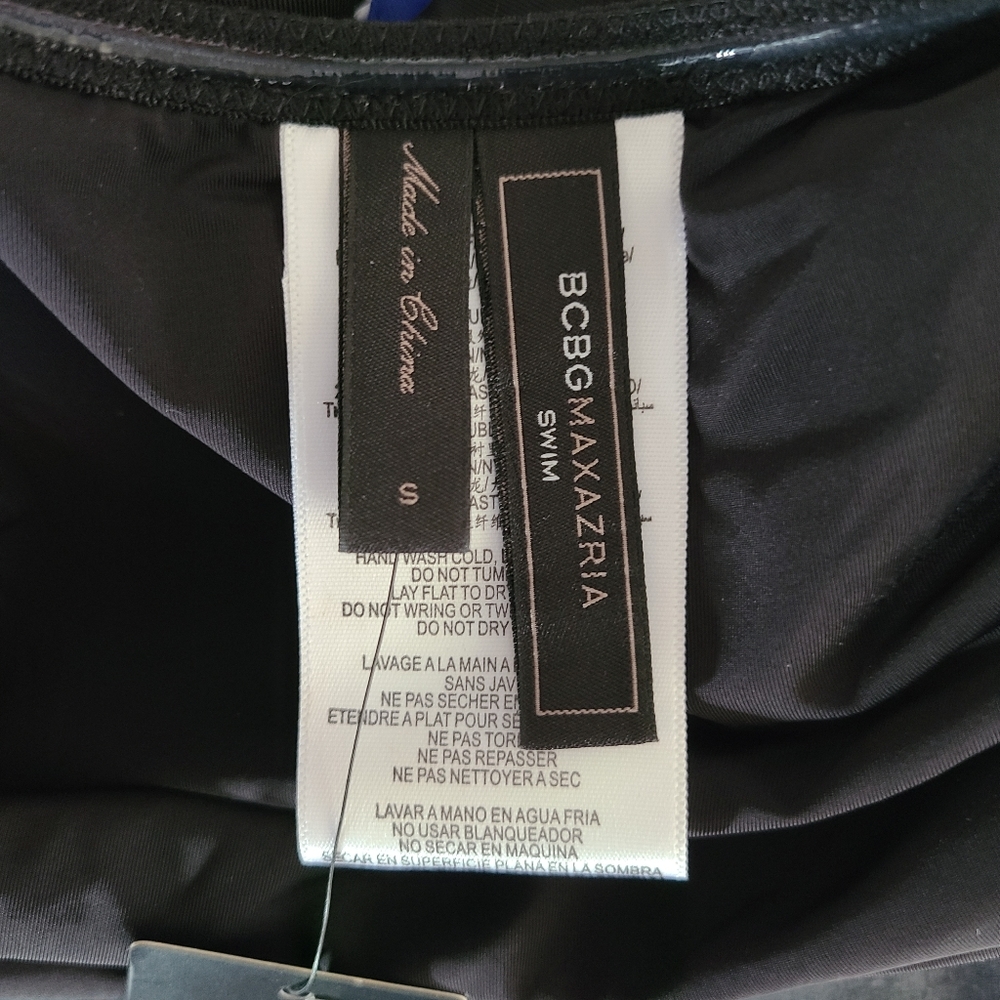 NEW BCBG max azria colorblock one piece swimsuit size S - Picture 3 of 6